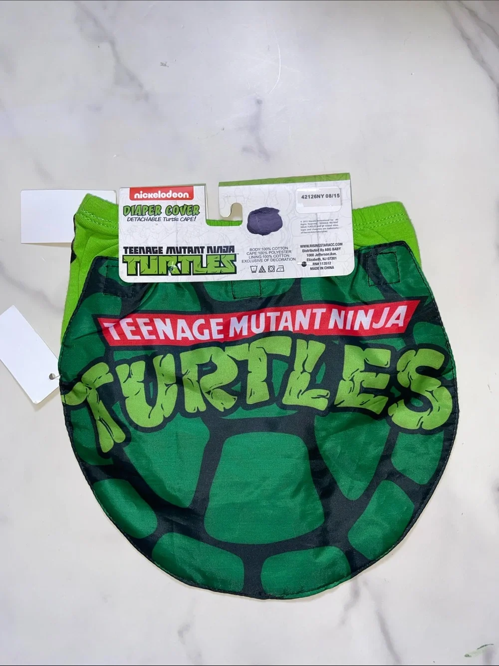 Nickelodeon Teenage Mutant Ninja Turtles Green Diaper Cover with Detachable Cape